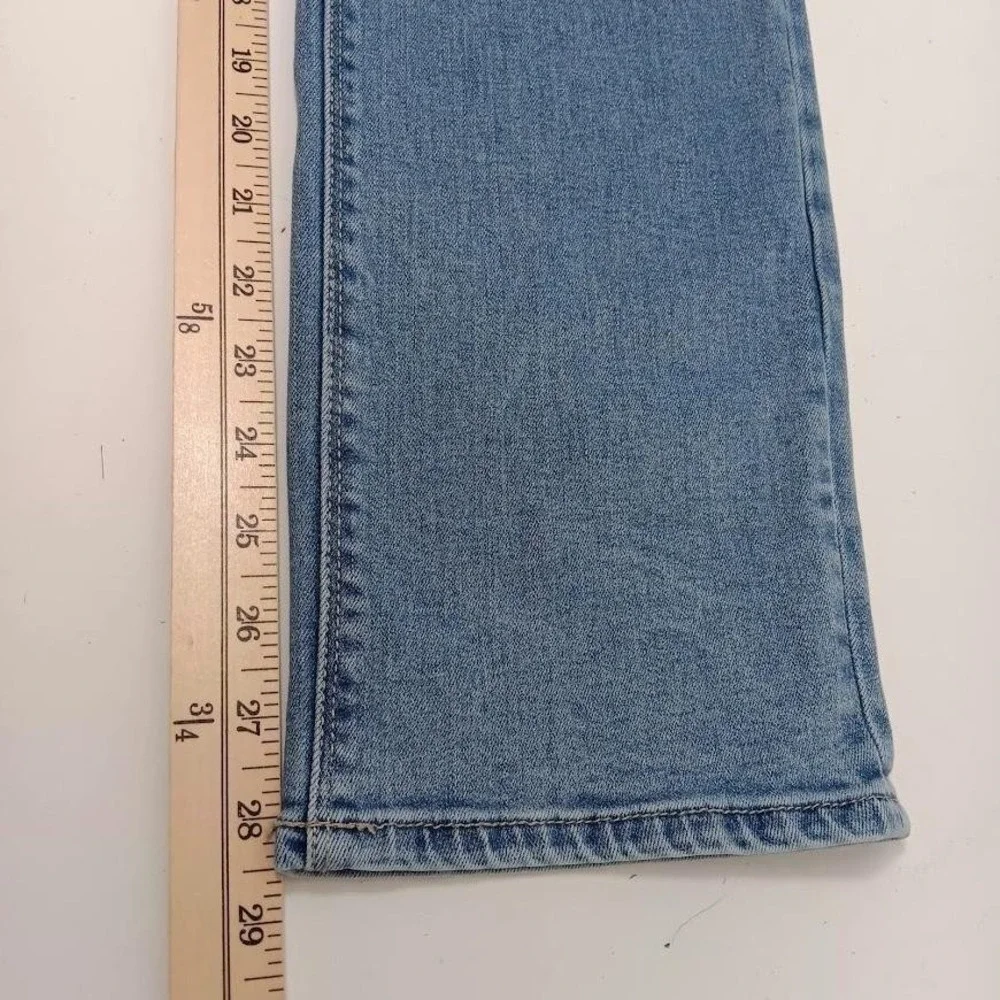 Hudson Jeans Womens 6 Blue Denim Straight Leg High Rise Double Button‎ Classic